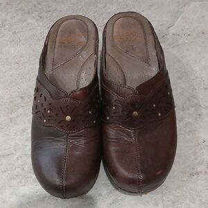 Dansko Brown Leather Clogs